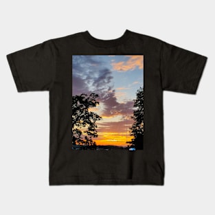 Golden Lavender Sunset Kids T-Shirt